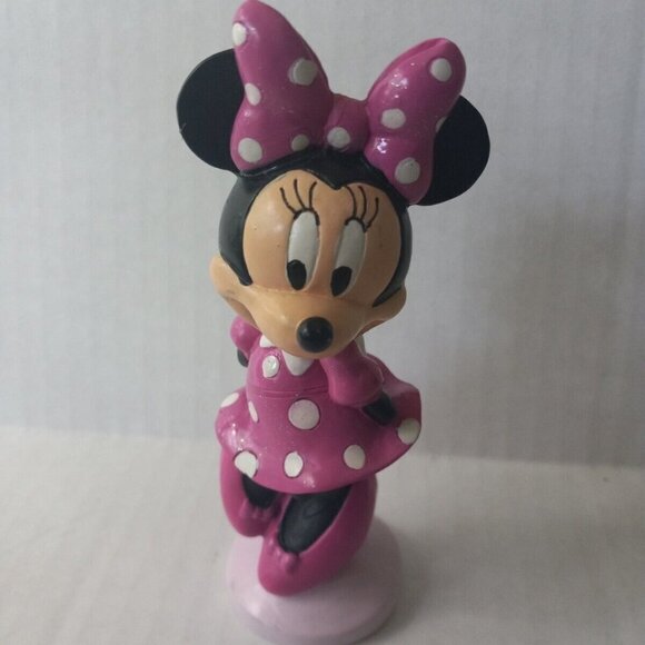 Disney Minnie Mouse figure Pink Dress & Bow - Picture 1 of 6